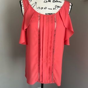 Charming Charlie Beautiful Off the Shoulder Coral Top